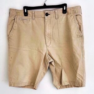 American Eagle Outfitters Men's Tan Flat-Front Shorts